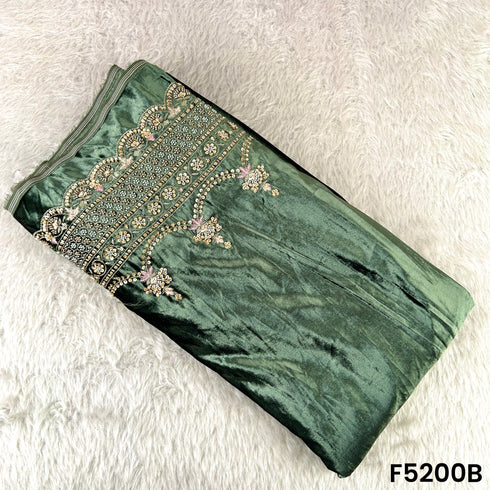 Cut Dana Thread Sequins Work Velvet Fabric-F5200